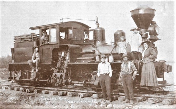 Logging Locomotive at Pequaming